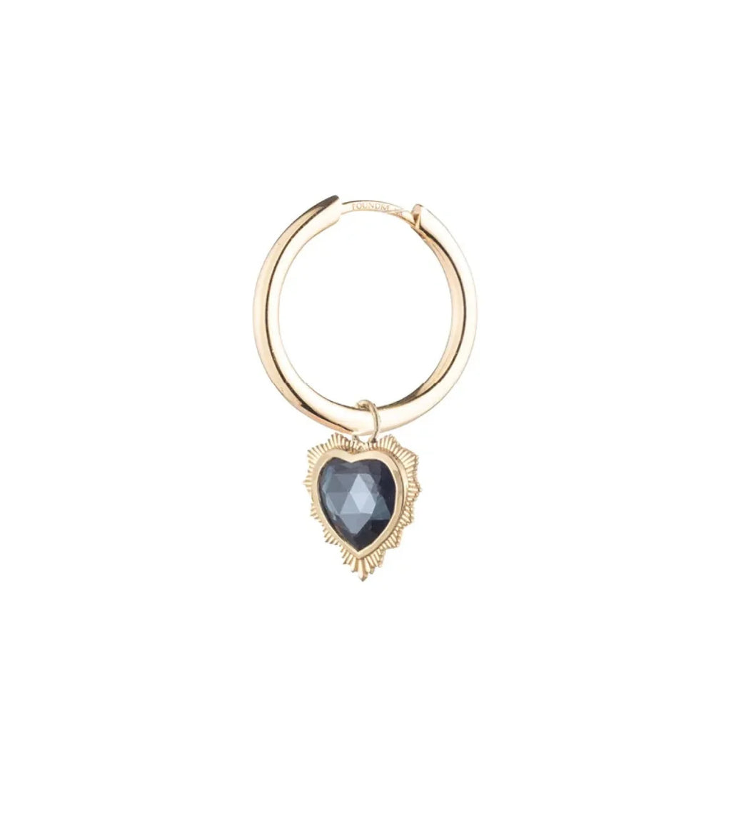 Gemstone Heart - True Love : Medium Hoop Earring view 1