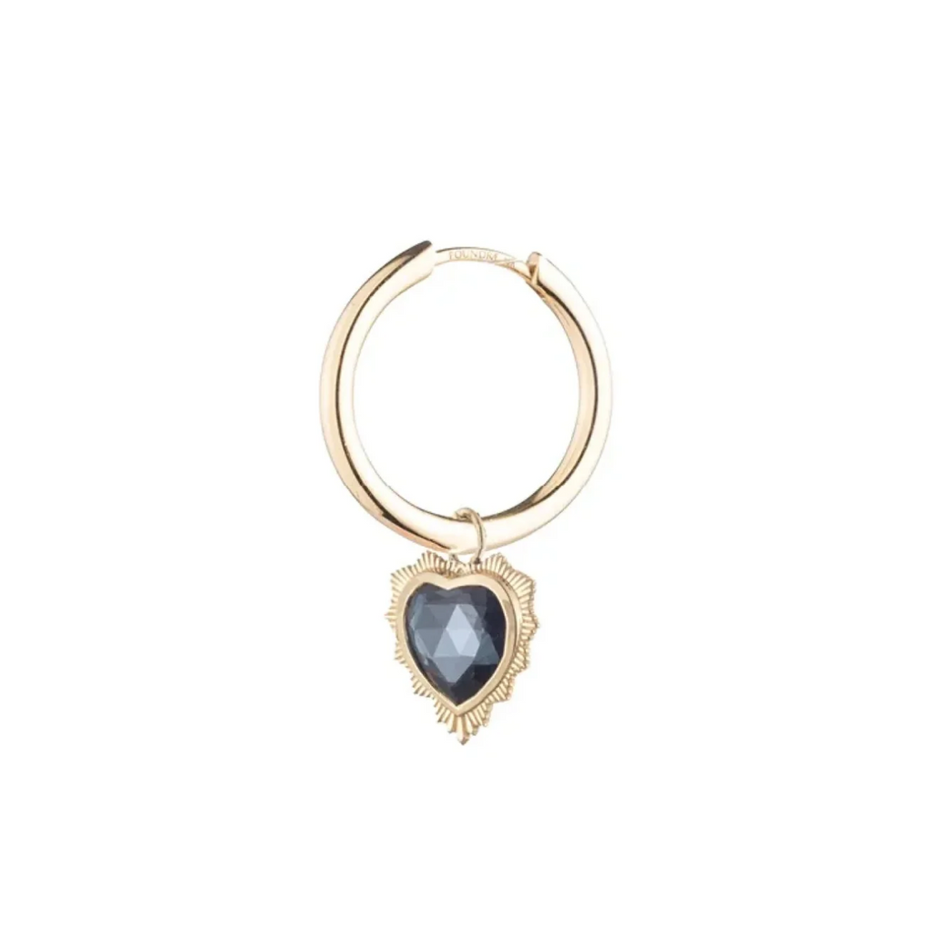 Gemstone Heart - True Love : Chubby Hoop Earring view 1