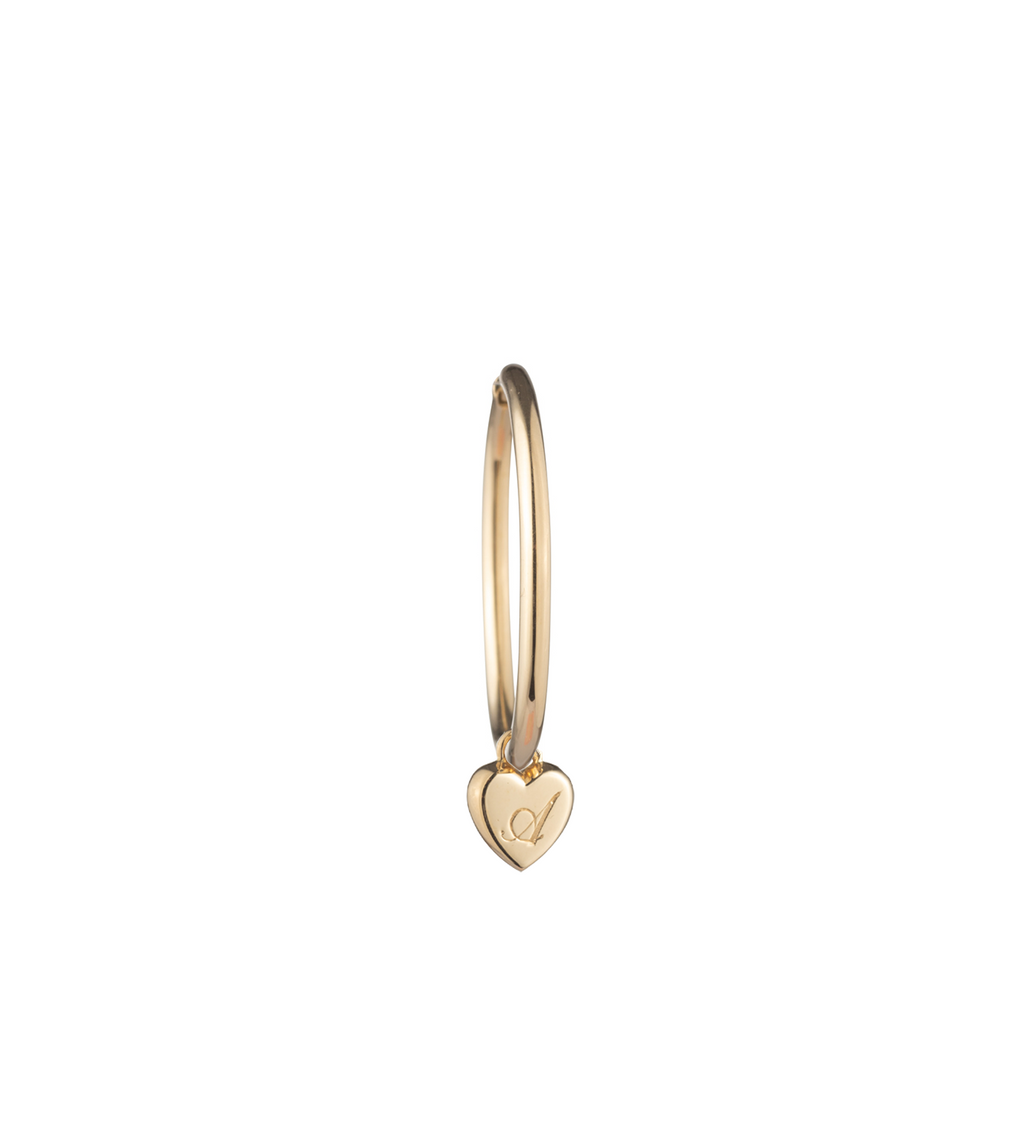 18K Yellow Gold Petite Heart Ingot - True Love : Oversized Hoop Earring – FoundRae