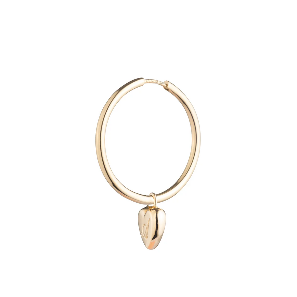 Petite Heart Ingot - True Love : Oversized Hoop Earring 30mm view 1