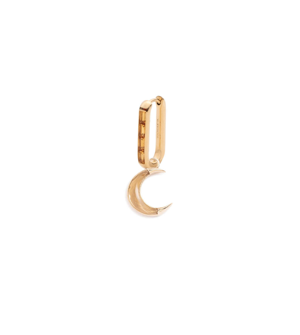 Crescent - Karma : Baguette Champagne Citrine Fob Earring view 1