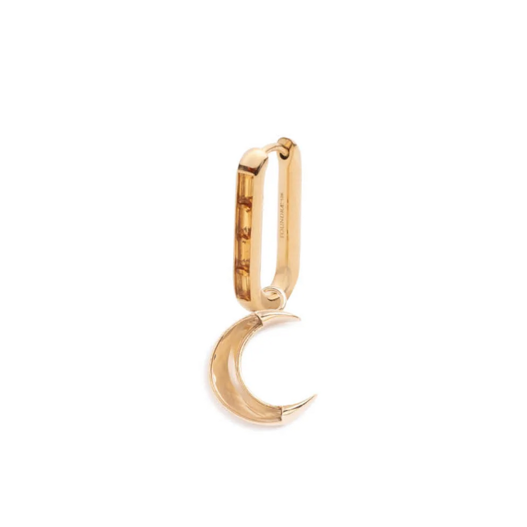 Crescent - Karma : Baguette Champagne Citrine Fob Earring view 1