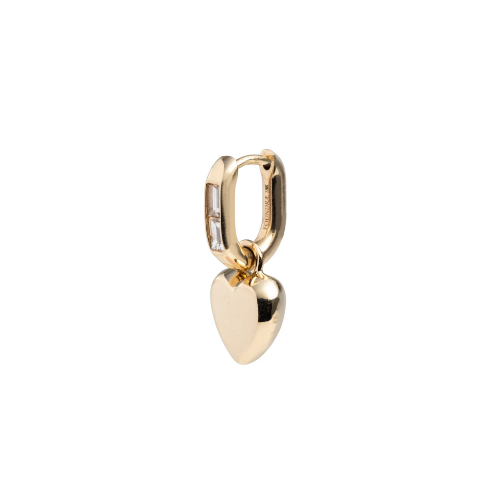 Initials & Numbers : Small Baguette Fob Earring view 1