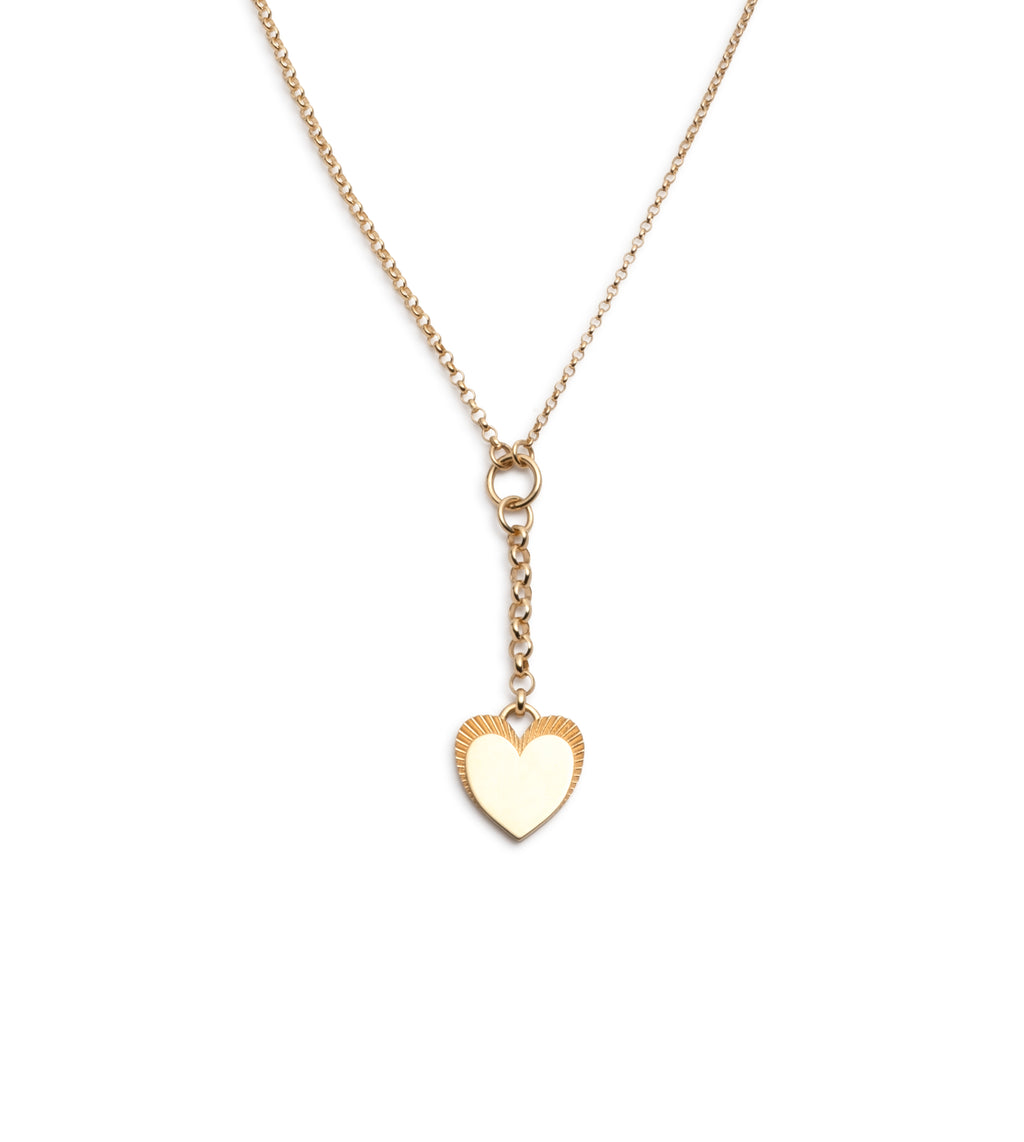 Engravable Heart : Small Mixed Belcher Extension Necklace view 1