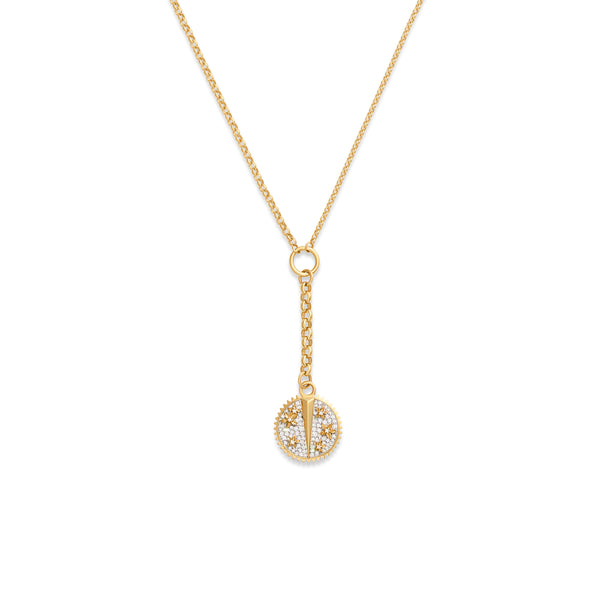 Resilience | Pavé Blossoms Small Mixed Belcher Extension Necklace | Diamonds, 18K Mixed Gold