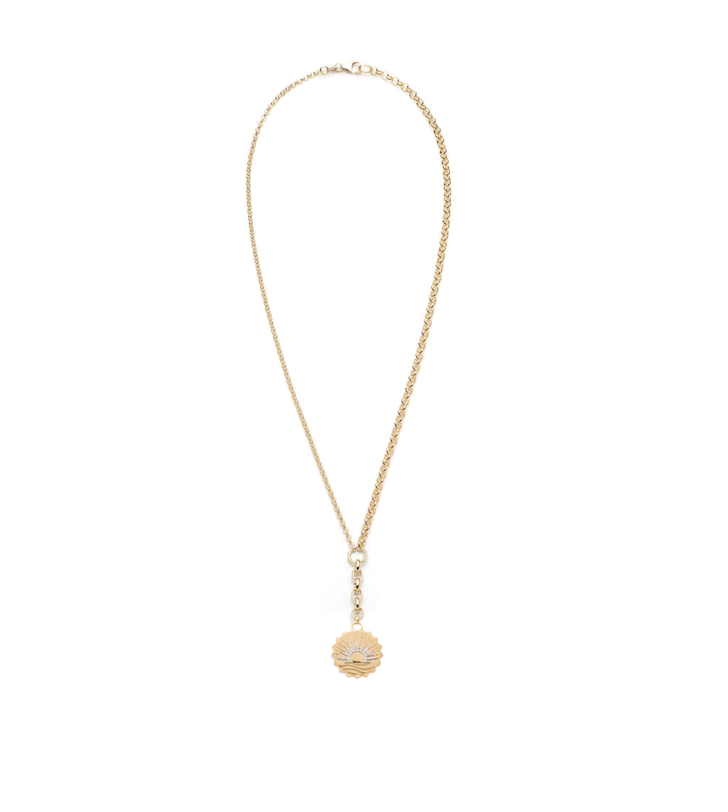 18K Yellow Gold New Beginnings - Internal Compass : Medium Mixed Belcher Extension Chain Necklace – FoundRae