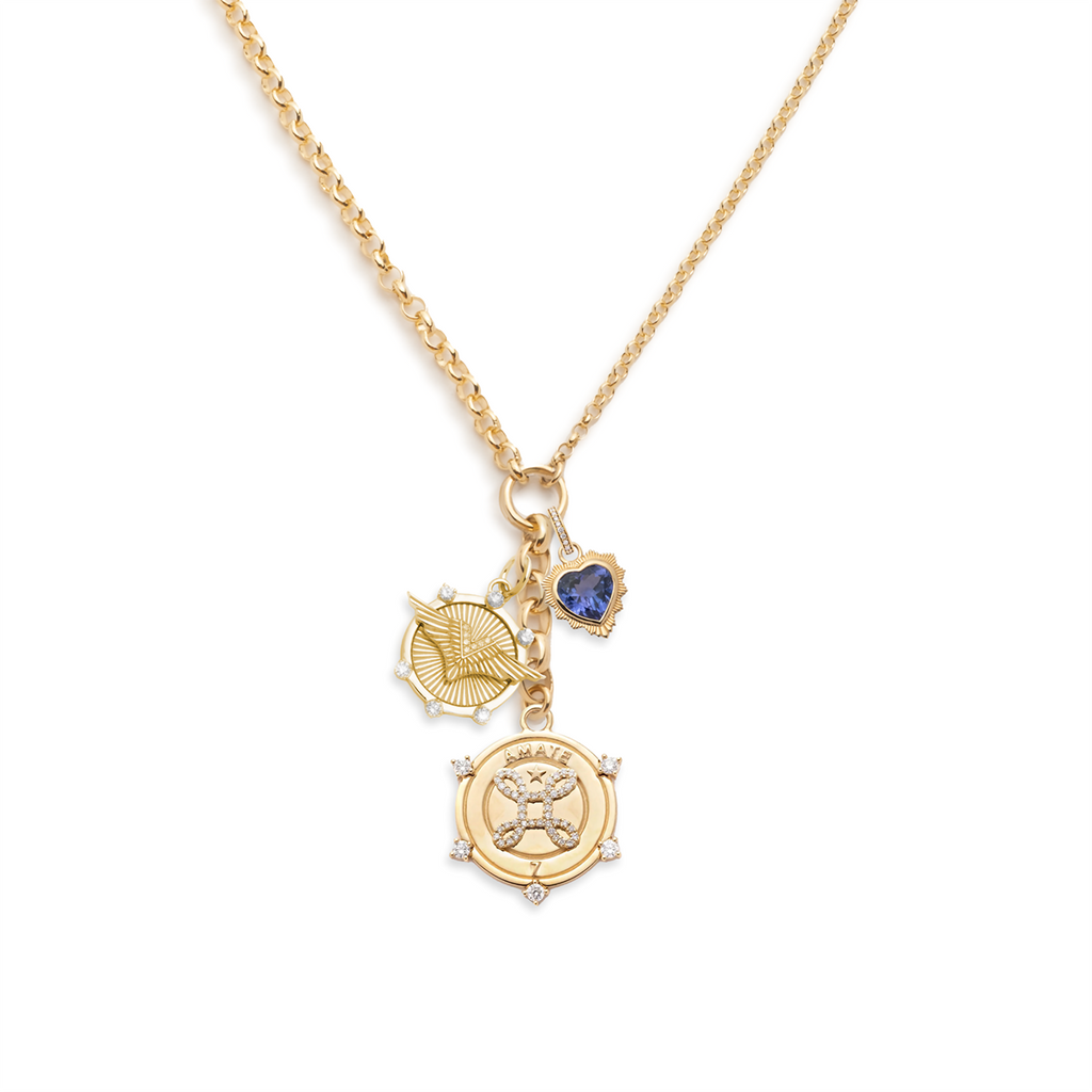 True Love Knot - True Love & Vivacity : Medium Mixed Belcher Extension Necklace view 1