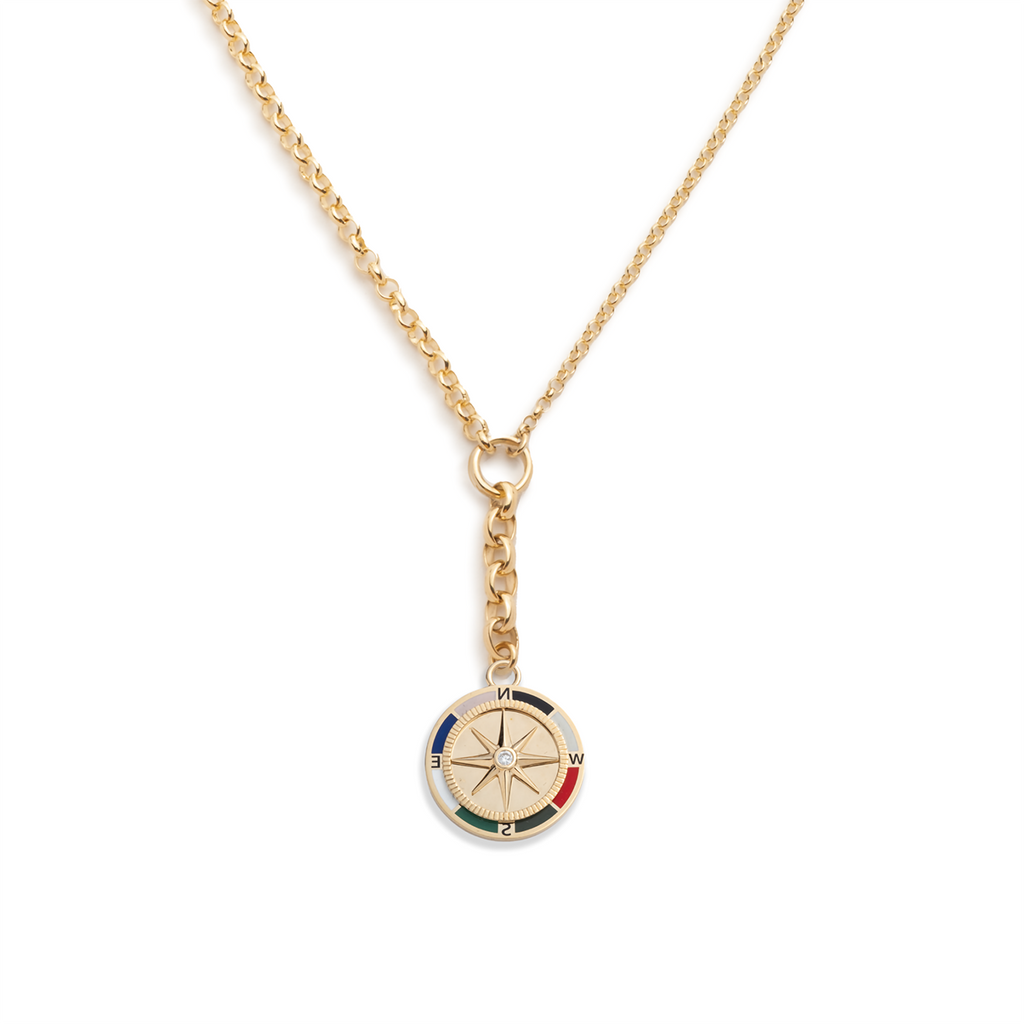 Internal Compass : Medium Ceramic Mixed Belcher Necklace view 1