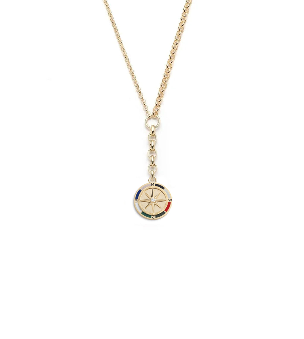 Internal Compass : Medium Ceramic Mixed Belcher Necklace view 1