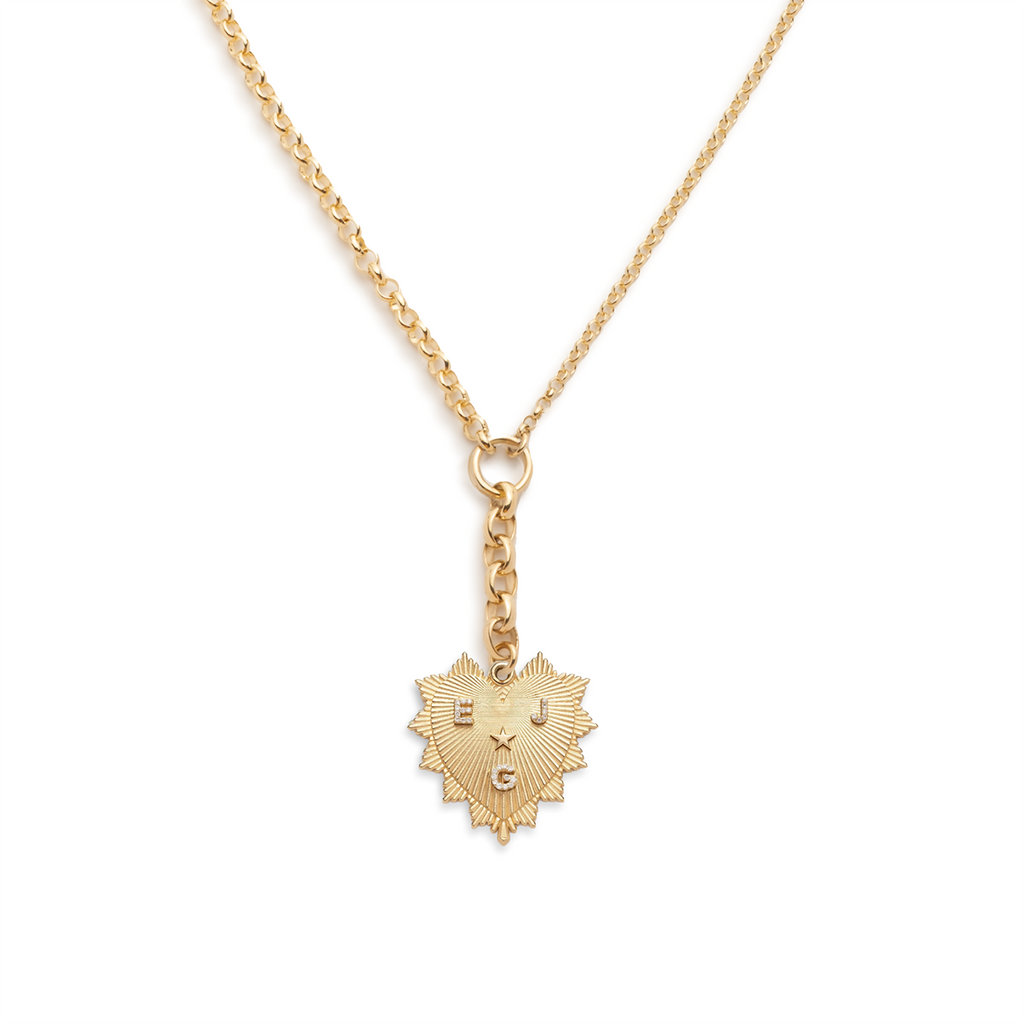 Custom Oversized Love Token : Medium Mixed Belcher Extension Chain Necklace view 1