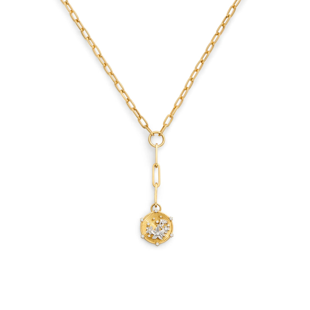 Resilience | Blossoms Small Clip Extension Necklace | Diamonds, Mixed Gold view 1