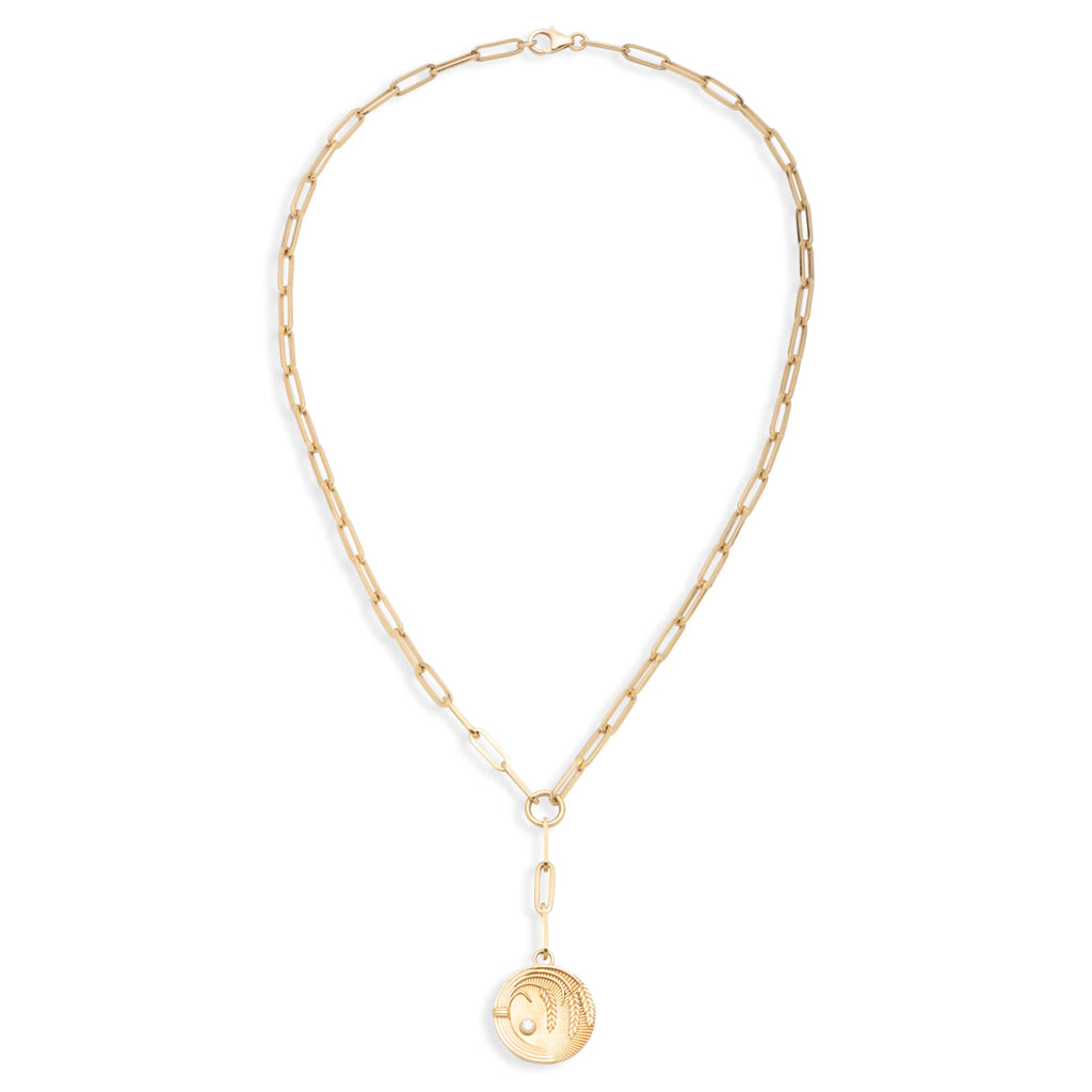 18K Yellow Gold Infinite Gratitude | Braided Wheat Medium Clip Extension Necklace | Diamond, Yellow Gold – FoundRae view 3