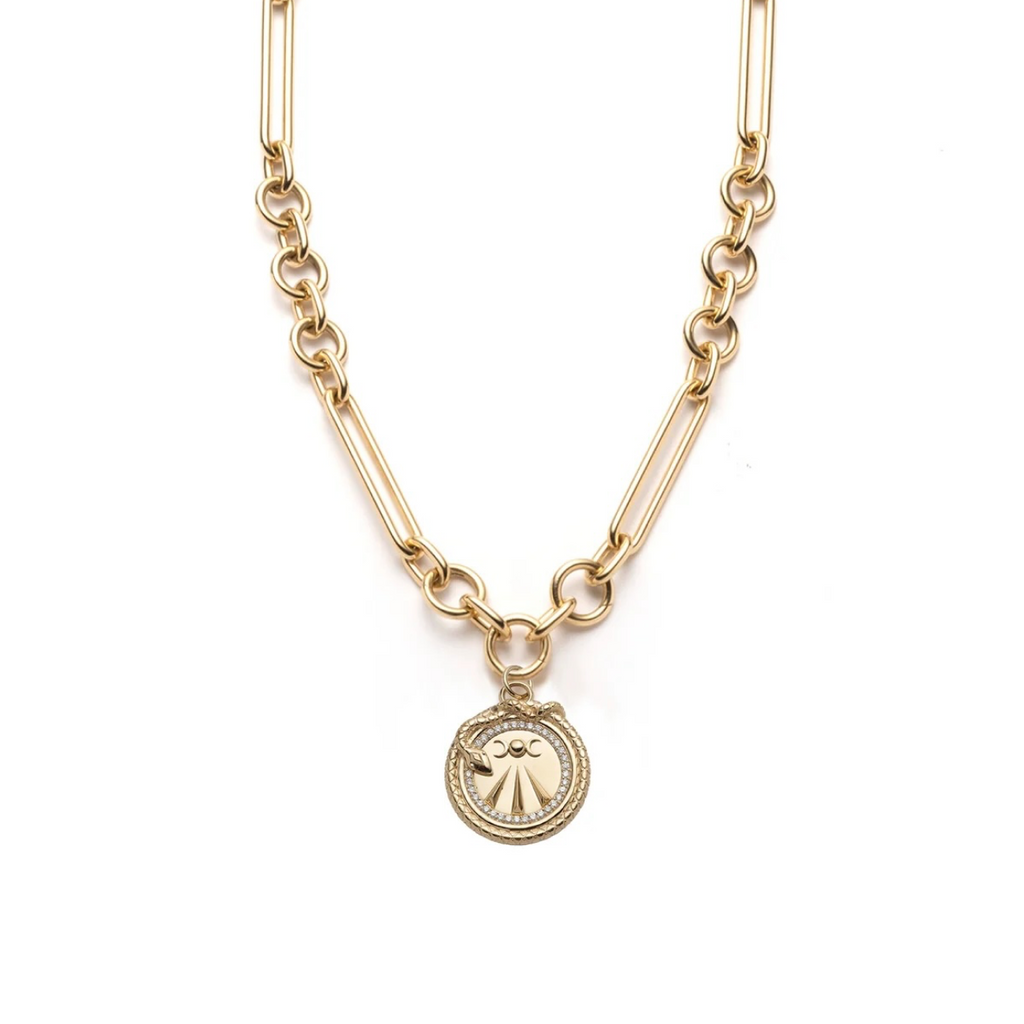 Mind Body Soul - Wholeness : Oversized Mixed Clip Chain Necklace view 1