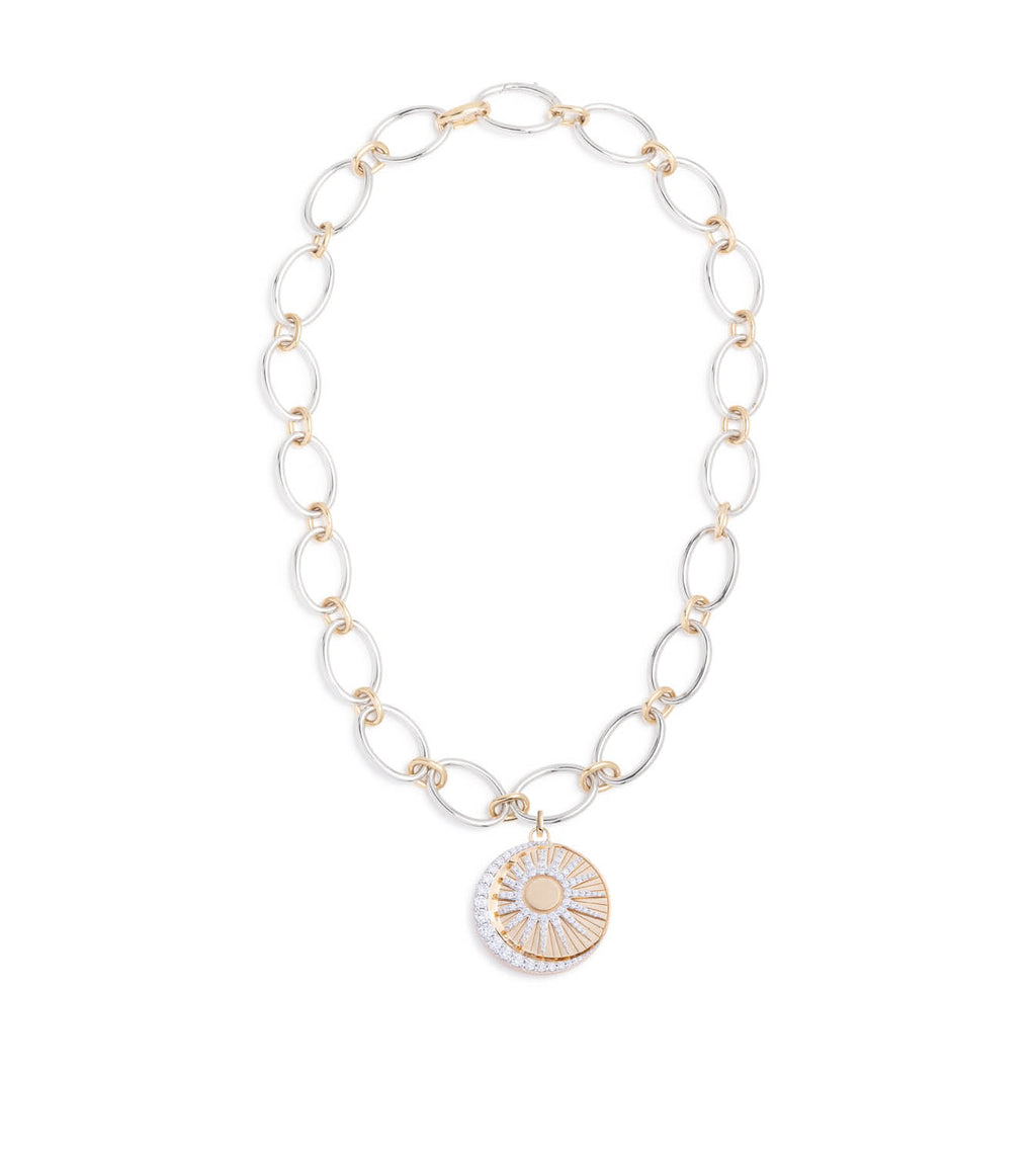 18K Yellow Gold Balance : Oval Link Chain Necklace Mixed Gold – FoundRae