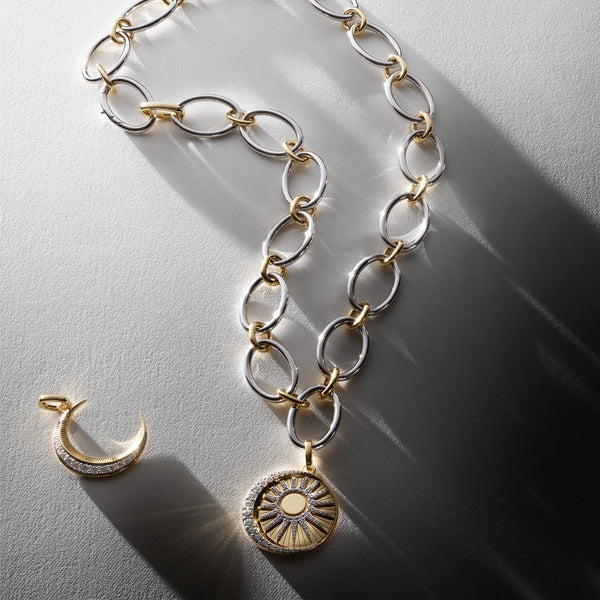 Balance : Oval Infinity Chain Necklace Mixed Gold