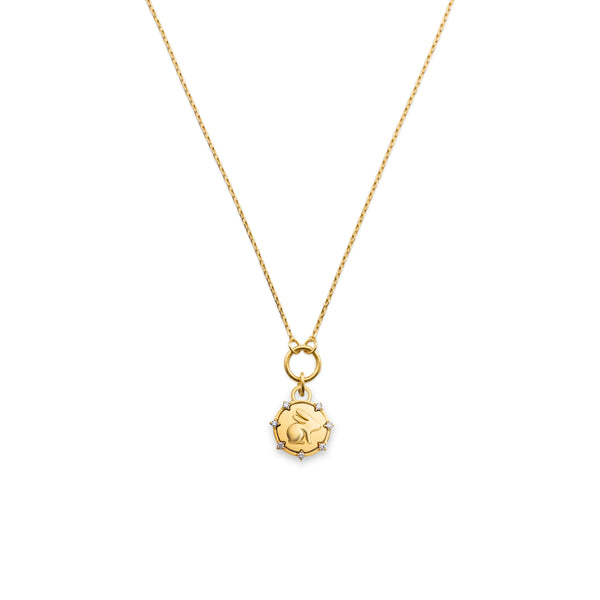 True Love | Bunny Thread Necklace | Diamonds, Yellow Gold