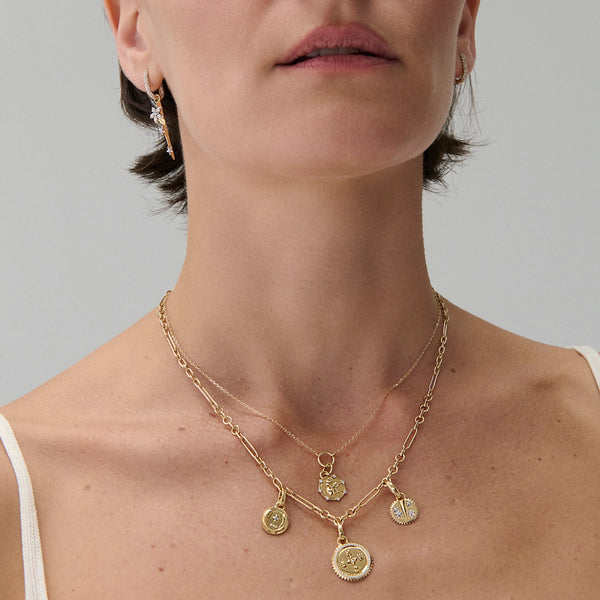 True Love | Bunny Miniature Medallion | Diamonds, Yellow Gold