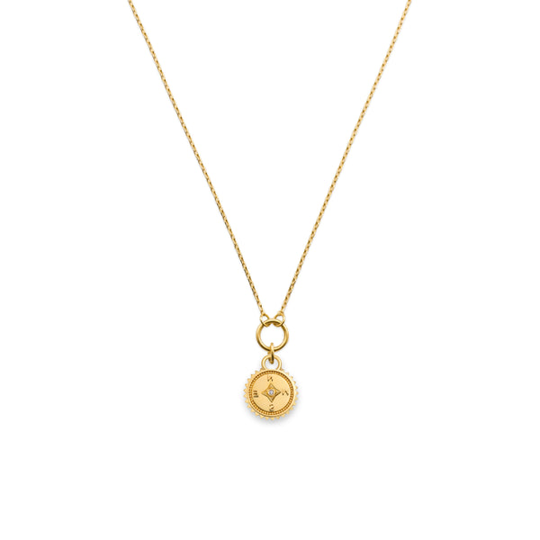 Internal Compass | Thread Necklace | Yellow Gold