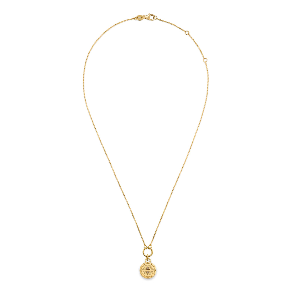 18K Yellow Gold Protection | Thread Necklace | Diamonds, Yellow Gold – FoundRae view 3