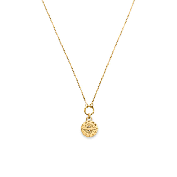 Protection | Thread Necklace | Diamonds, Yellow Gold