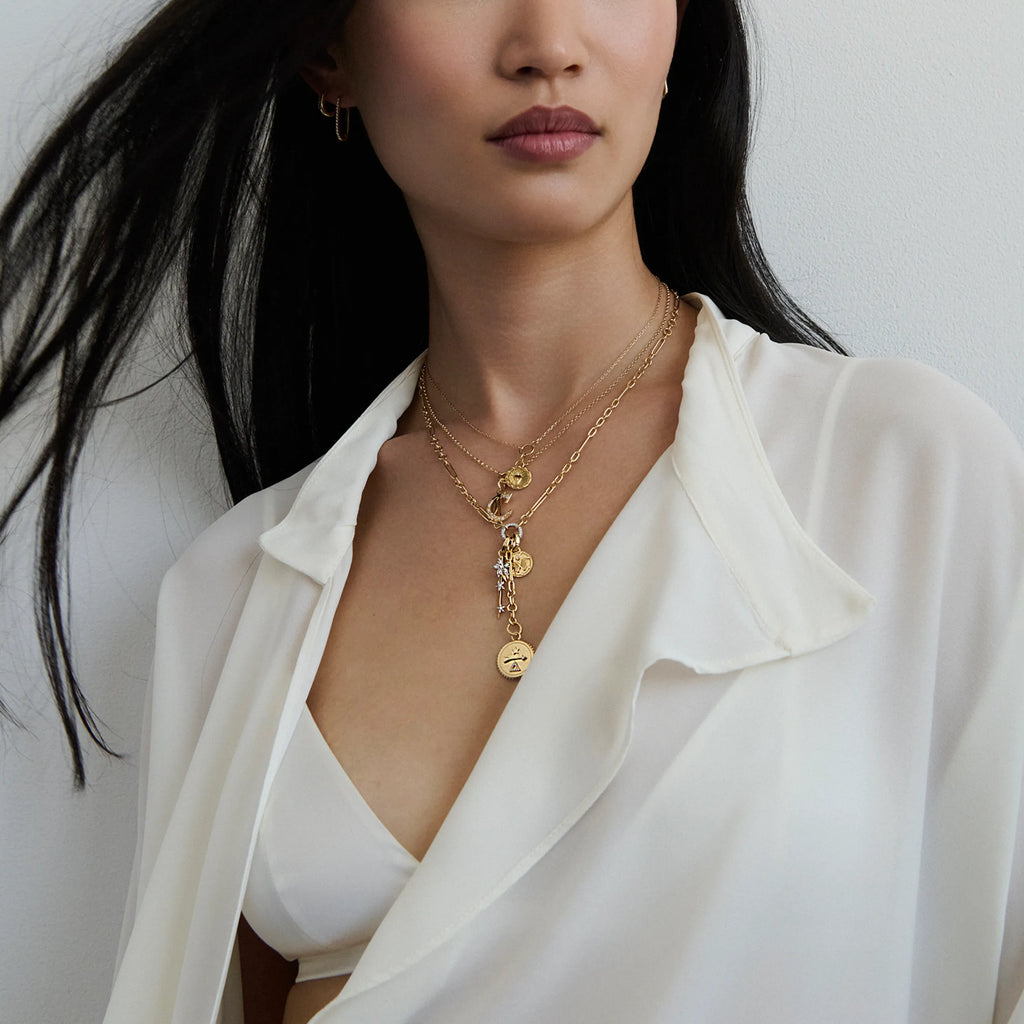 18K Yellow Gold Protection | Thread Necklace | Diamonds, Yellow Gold – FoundRae view 4
