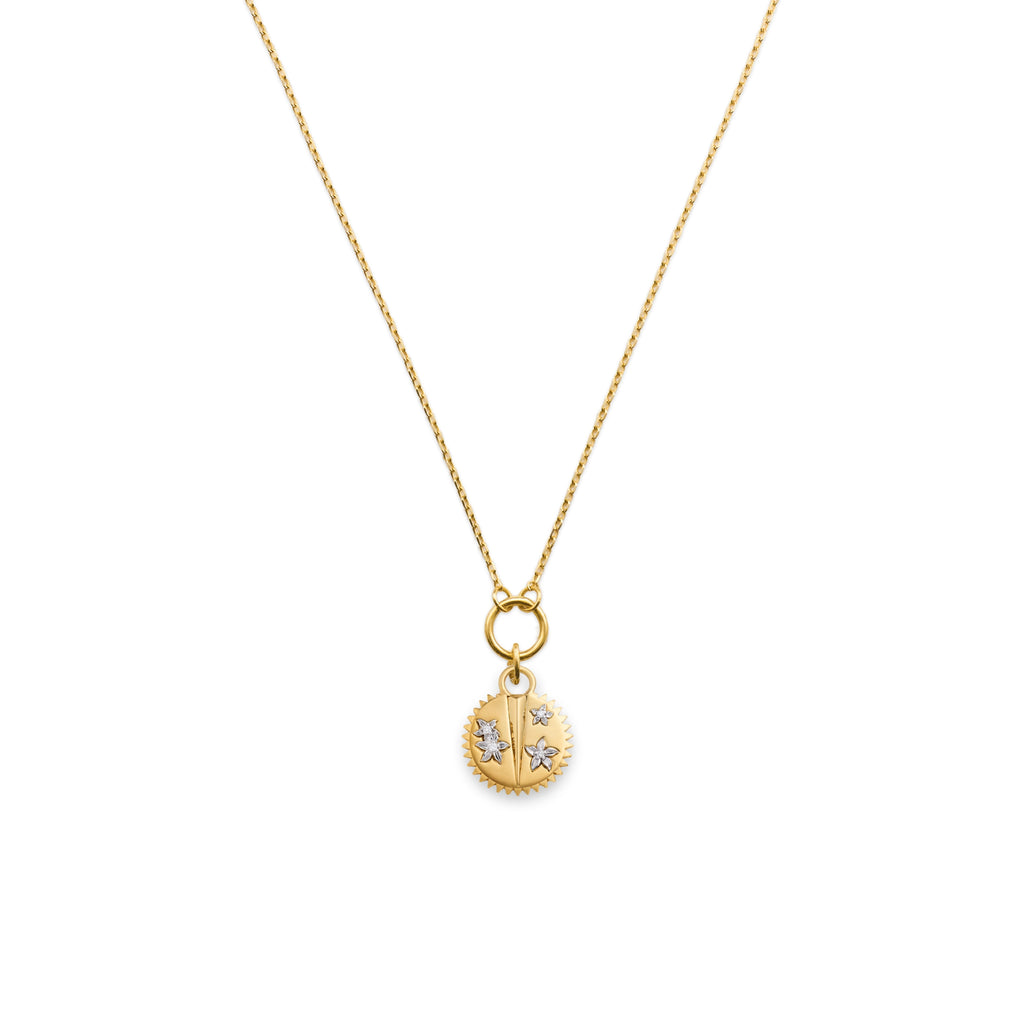 18K Mixed Gold Resilience | Blossoms Thread Necklace | Diamonds, Mixed Gold – FoundRae view 1