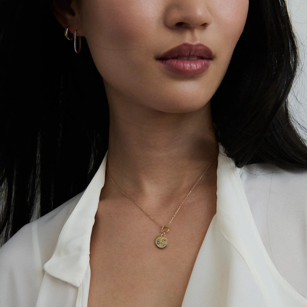 Resilience | Blossoms Thread Necklace | Diamonds, Mixed Gold view 2