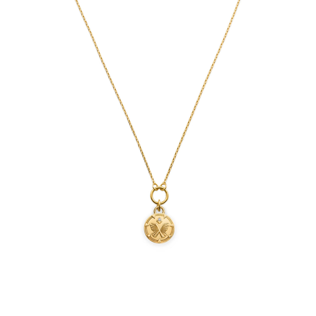 18K Yellow Gold Reverie | Butterfly Thread Necklace | Diamond, Yellow Gold – FoundRae view 1