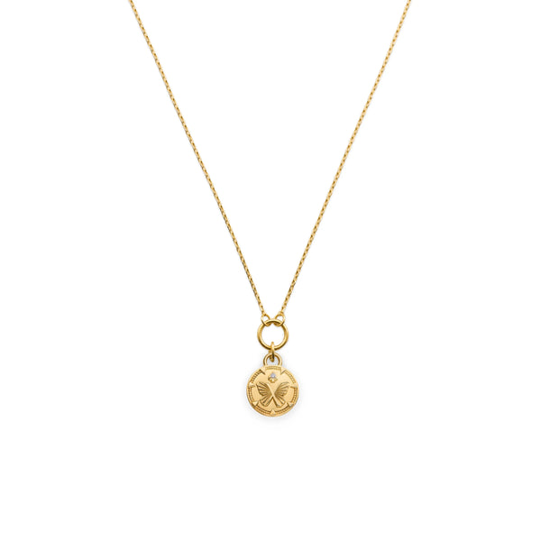 Reverie | Butterfly Thread Necklace | Diamond, Yellow Gold