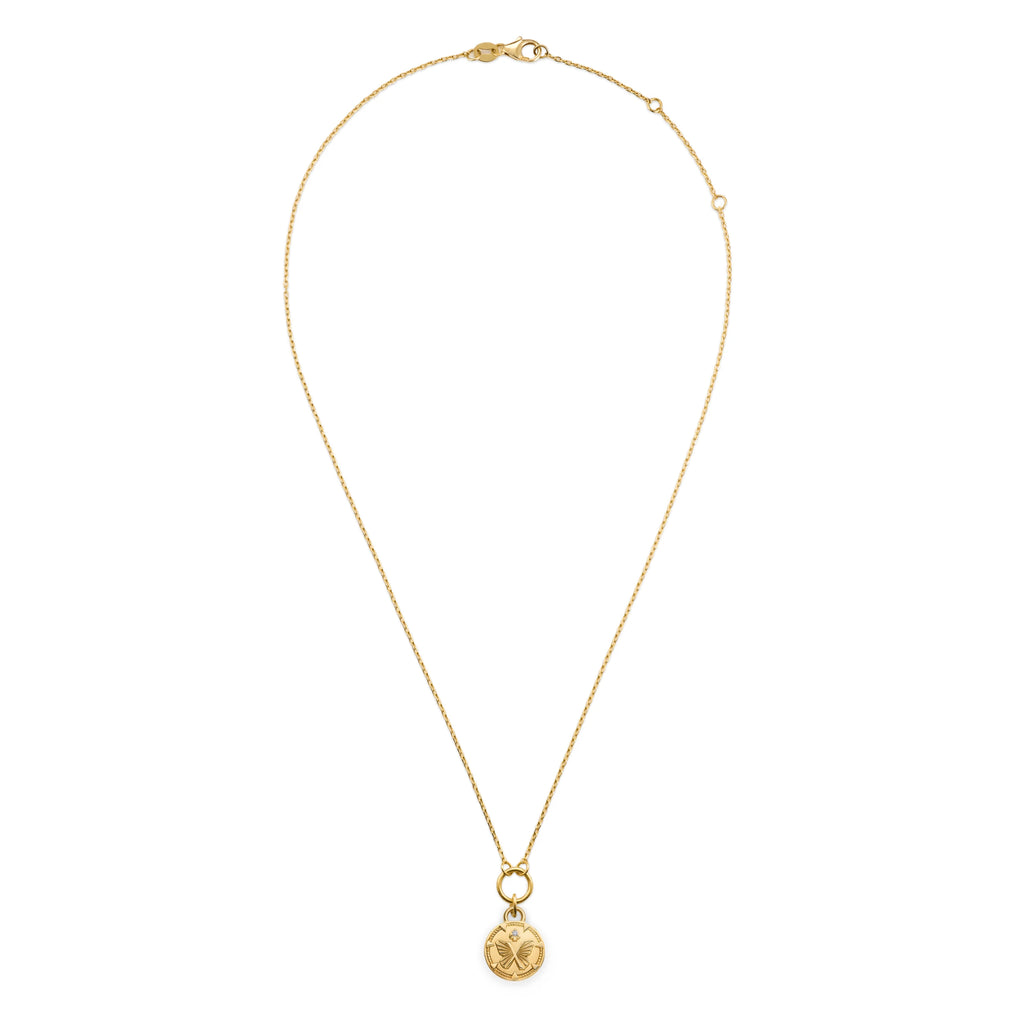 18K Yellow Gold Reverie | Butterfly Thread Necklace | Diamond, Yellow Gold – FoundRae view 2