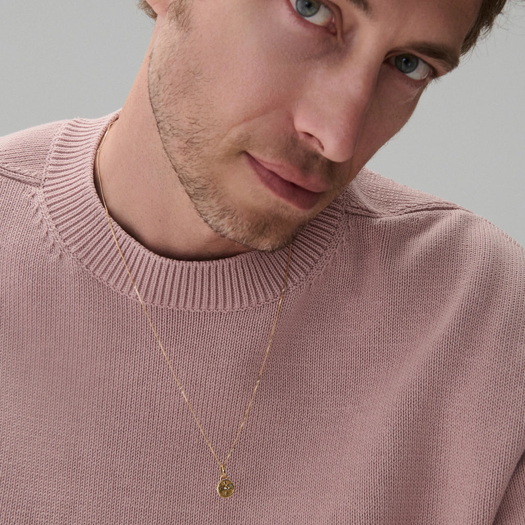18K Yellow Gold Strength | Solar & Lunar Thread Necklace | Diamond, Yellow Gold – FoundRae view 5