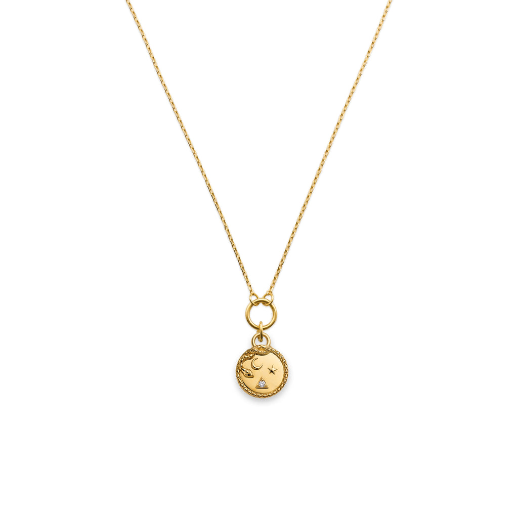18K Yellow Gold Wholeness | Snake Thread Necklace | Diamond, Yellow Gold – FoundRae view 1
