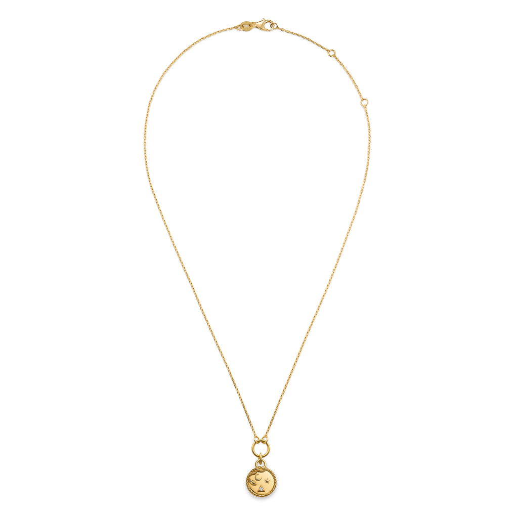 18K Yellow Gold Wholeness | Snake Thread Necklace | Diamond, Yellow Gold – FoundRae view 3