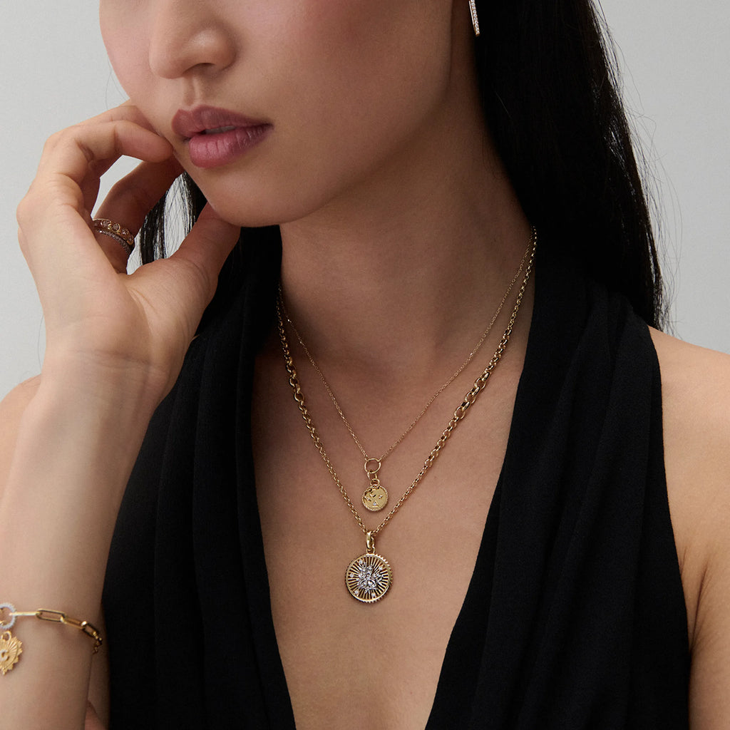 18K Yellow Gold Wholeness | Snake Thread Necklace | Diamond, Yellow Gold – FoundRae view 2