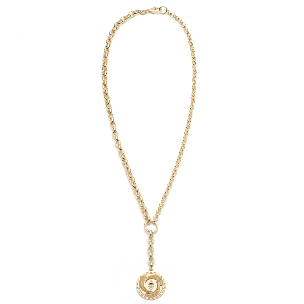 18K Yellow Gold Protection La Loba Triskele Heavy Mixed Belcher Extension Necklace : in Yellow Gold – FoundRae view 3
