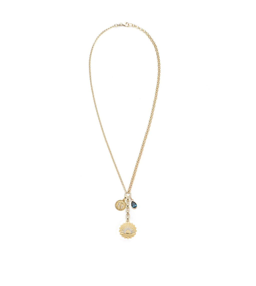 Internal Compass, Reverie & Forever Pair : Medium Mixed Belcher Extension Necklace view 2