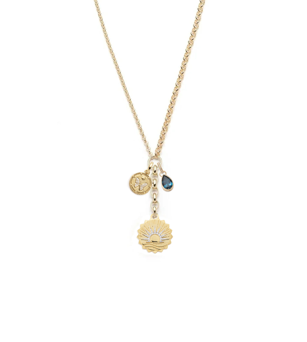 Internal Compass, Reverie & Forever Pair : Medium Mixed Belcher Extension Necklace view 1