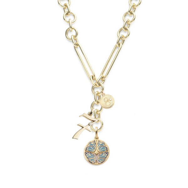 Reverie, Initials & Numbers & Karma : Oversized Mixed Clip Necklace