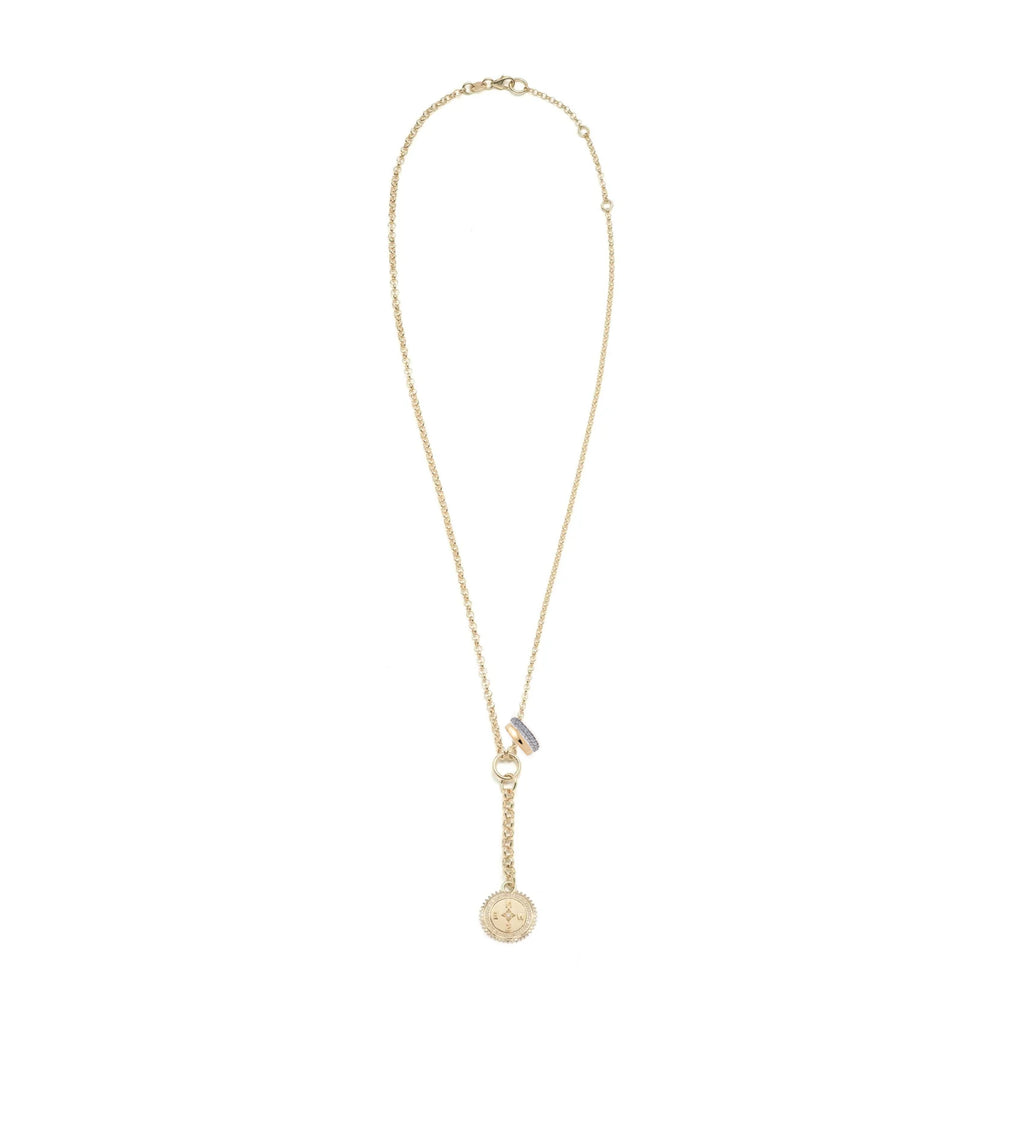 18K Yellow Gold Tenet : Small Mixed Belcher Extension Necklace with Heart Slides – FoundRae