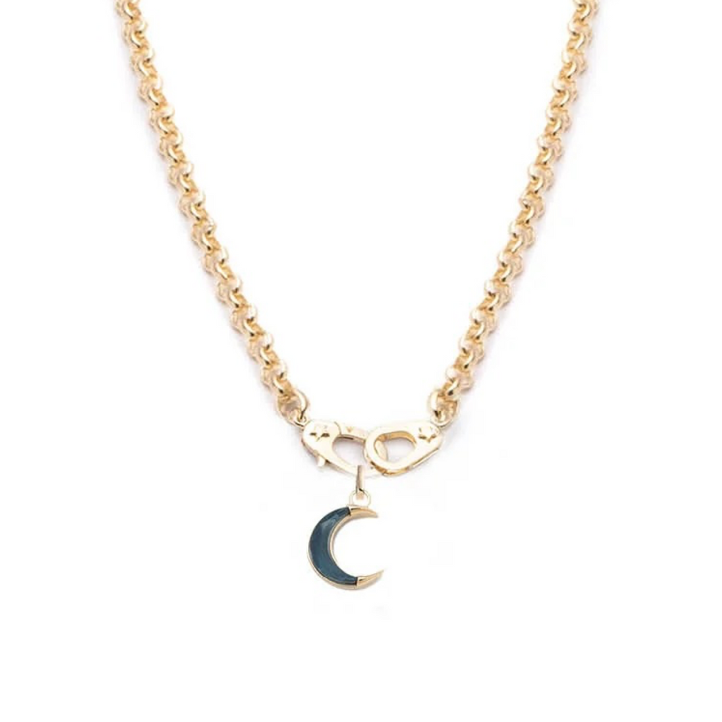 Crescent - Karma : Gemstone Sister Hook Medium Chain Necklace view 1