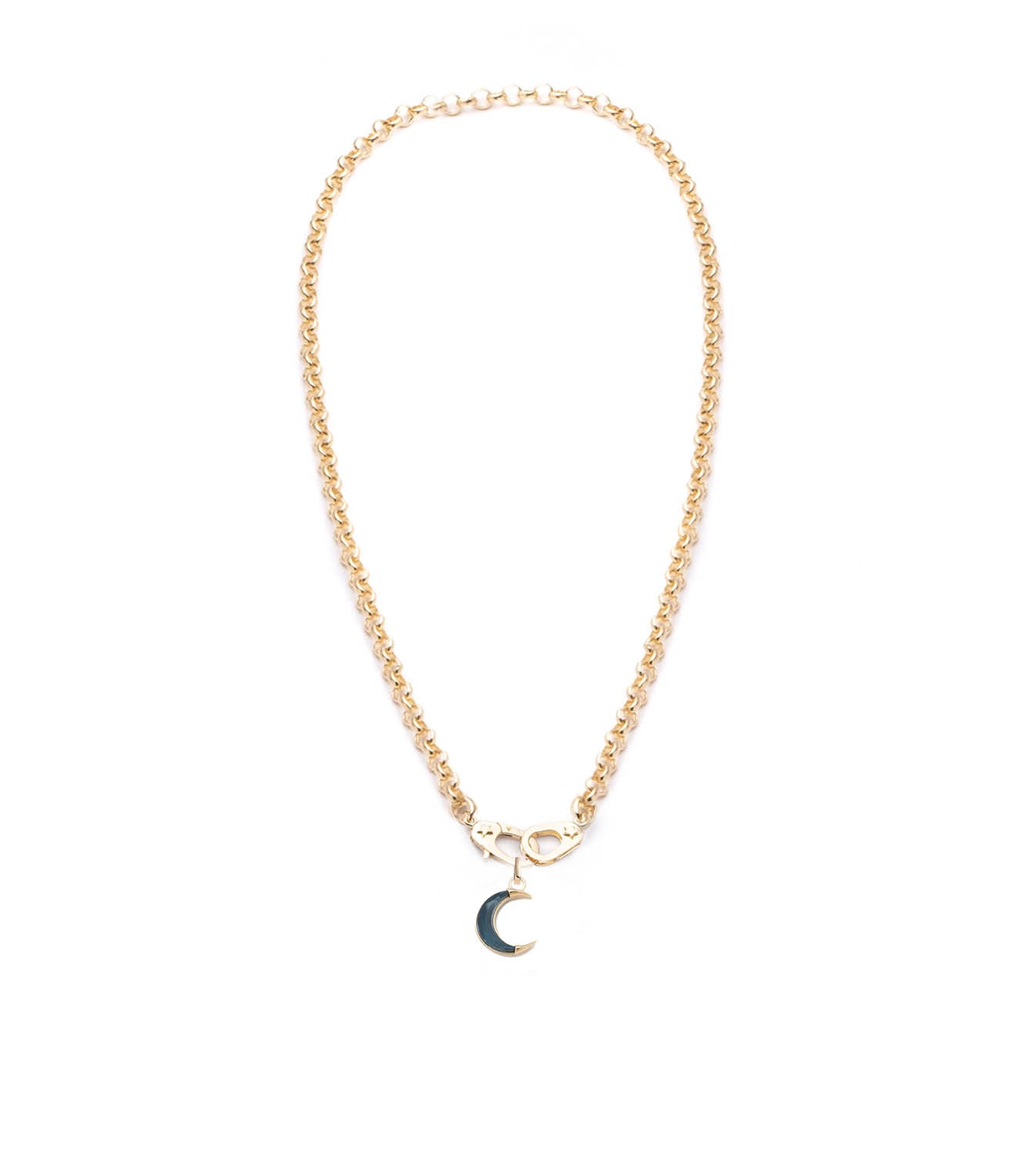 Crescent â€“ Karma : Gemstone Sister Hook Medium Chain Necklace