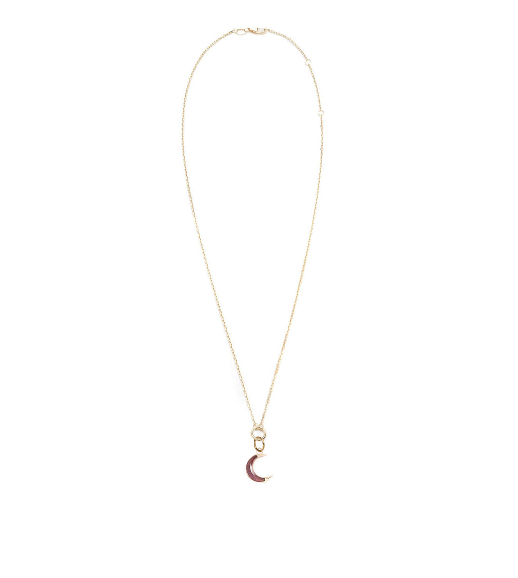 18K Yellow Gold Crescent - Karma : Fine Layer Necklace – FoundRae