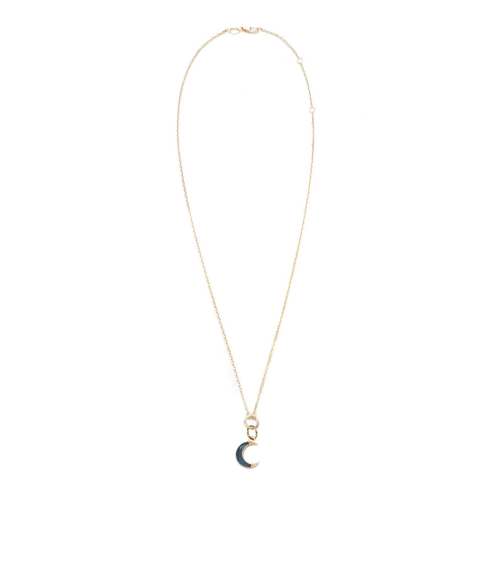 18K Yellow Gold Crescent - Karma : Fine Layer Necklace – FoundRae