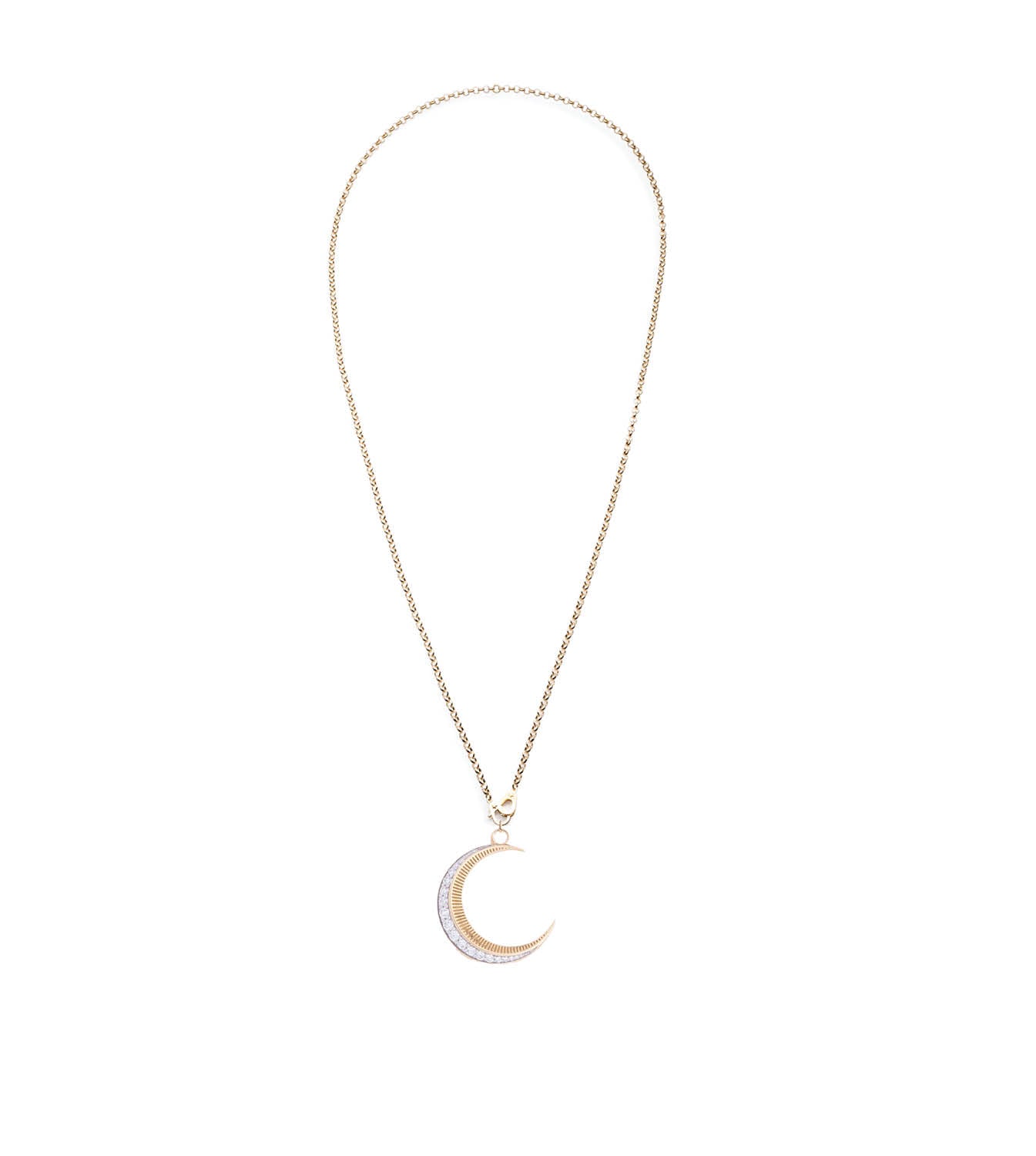 Medium Belcher 36" Sister Hook Crescent Necklace