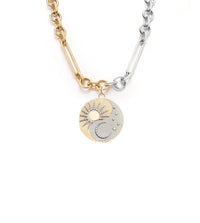 18K Yellow Gold Balance : Oversized Mixed Clip Chain Necklace