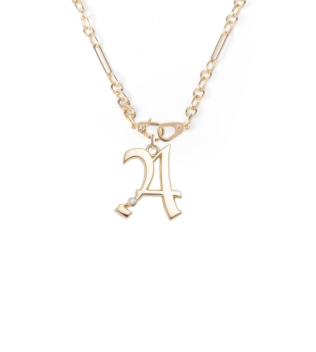 Oversized Initial : Small Mixed Clip 36 Sister Hook Necklace view 1