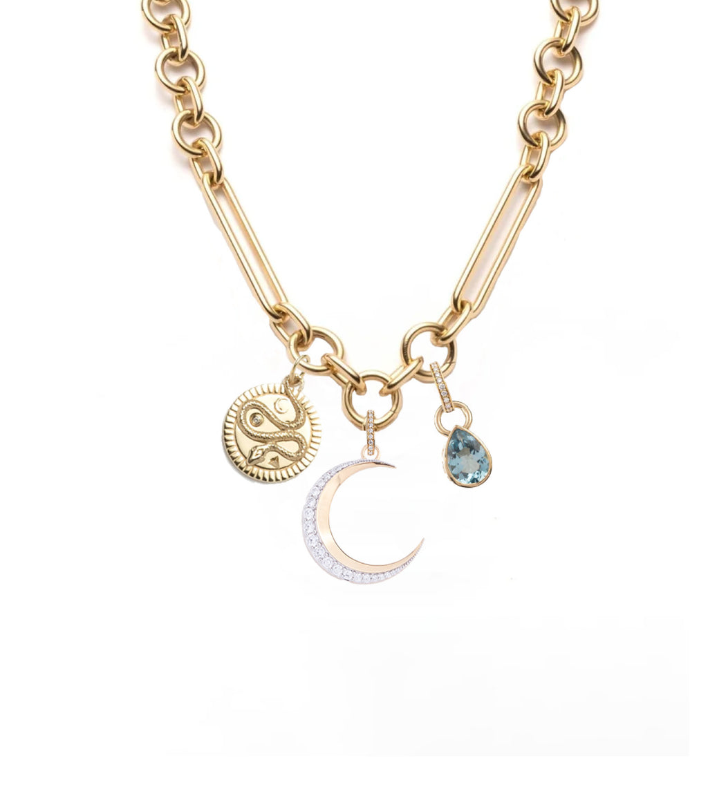 Crescent, Wholeness & Forever & Always a Pair Story : Oversized Mixed Link Chain Necklace view 1