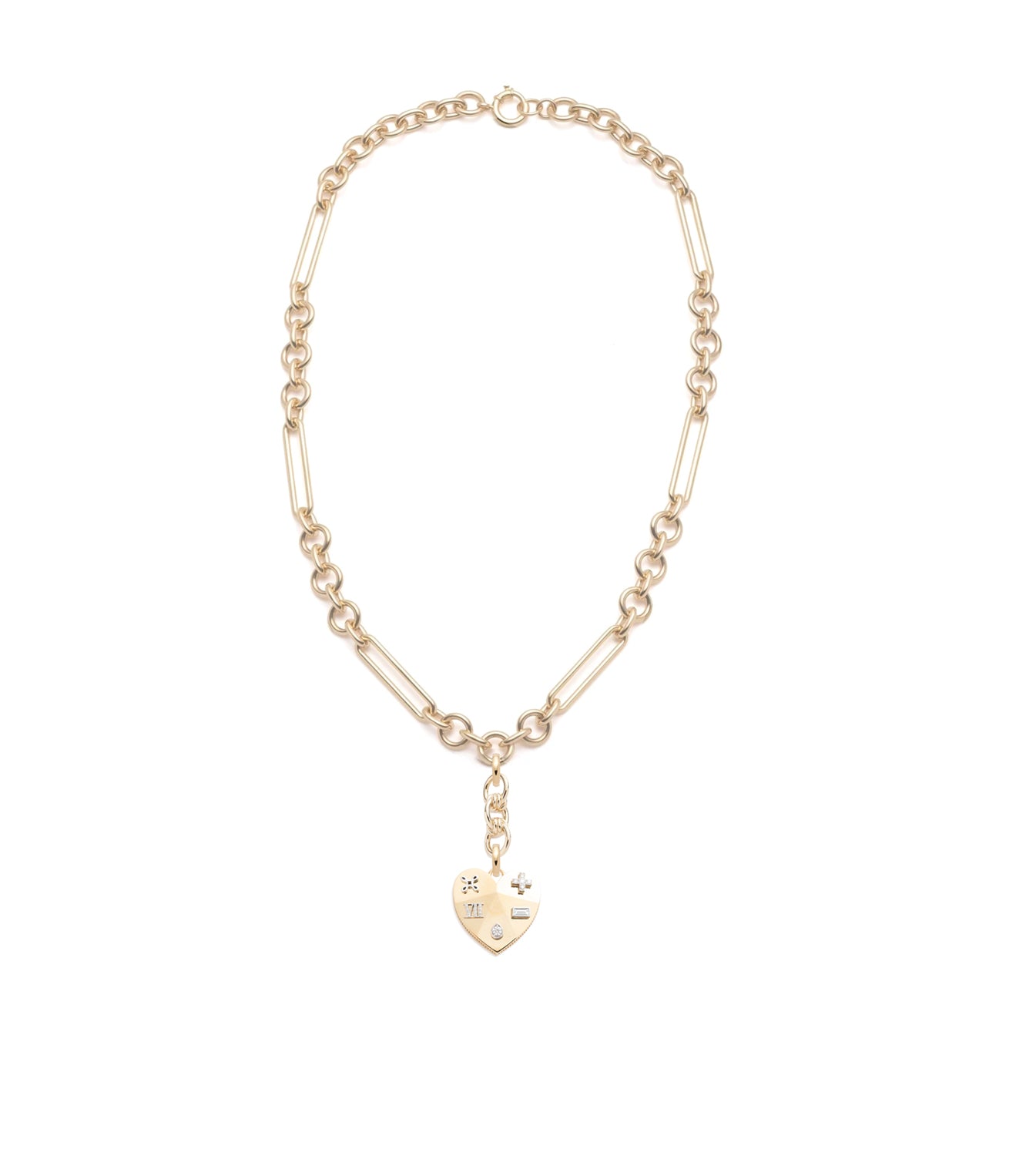 Ever Growing Love - Vivacity : Facets of Love Midsize Mixed Clip Chain Necklace