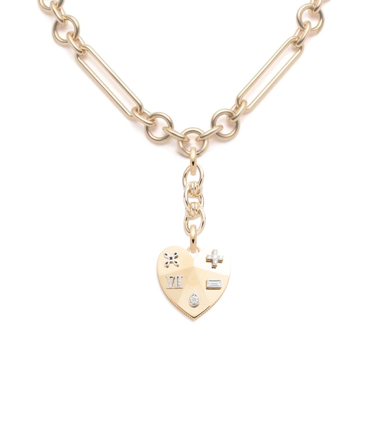 Ever Growing Love - Vivacity : Facets of Love Midsize Mixed Clip Chain Necklace