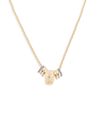 Ever Growing - Vivacity : Oversized, Gold, and Pave Oval Heart Slide Medium Belcher Necklace Story